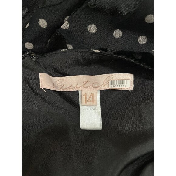 Hutch Malia Polka Dot Gown Black Womens 14 - Picture 10 of 11